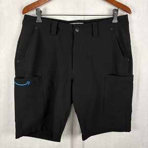 Amazon Delivery Cargo Shorts Black Medium Smile Official Employee Issue
